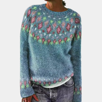 Eliza | Sweter damski zimowy z wzorem skandynawskim