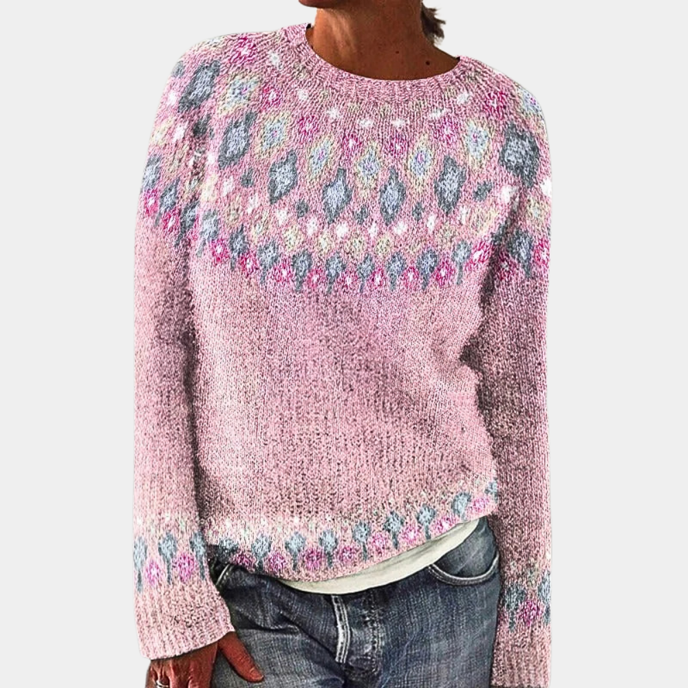 Eliza | Sweter damski zimowy z wzorem skandynawskim