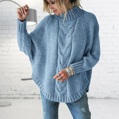 Verica | Sweter damski zimowy w grubym splocie z golfem