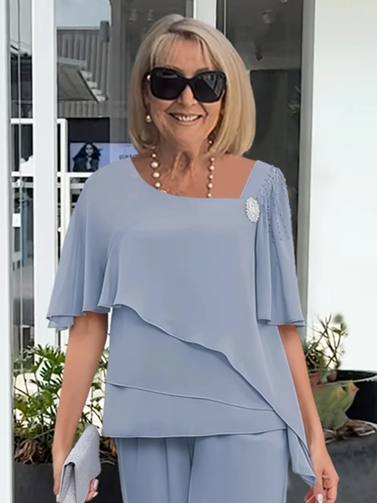 Sylwia | Komplet damski letni elegancki i kobiecy