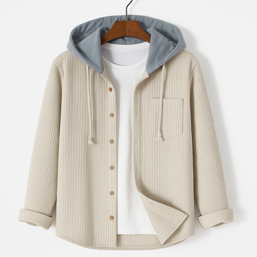 Stefan | Bluza z kapturem z sztruksu męska