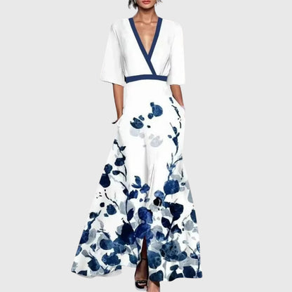 Izabela | Elegancka sukienka maxi damska na wiosnę