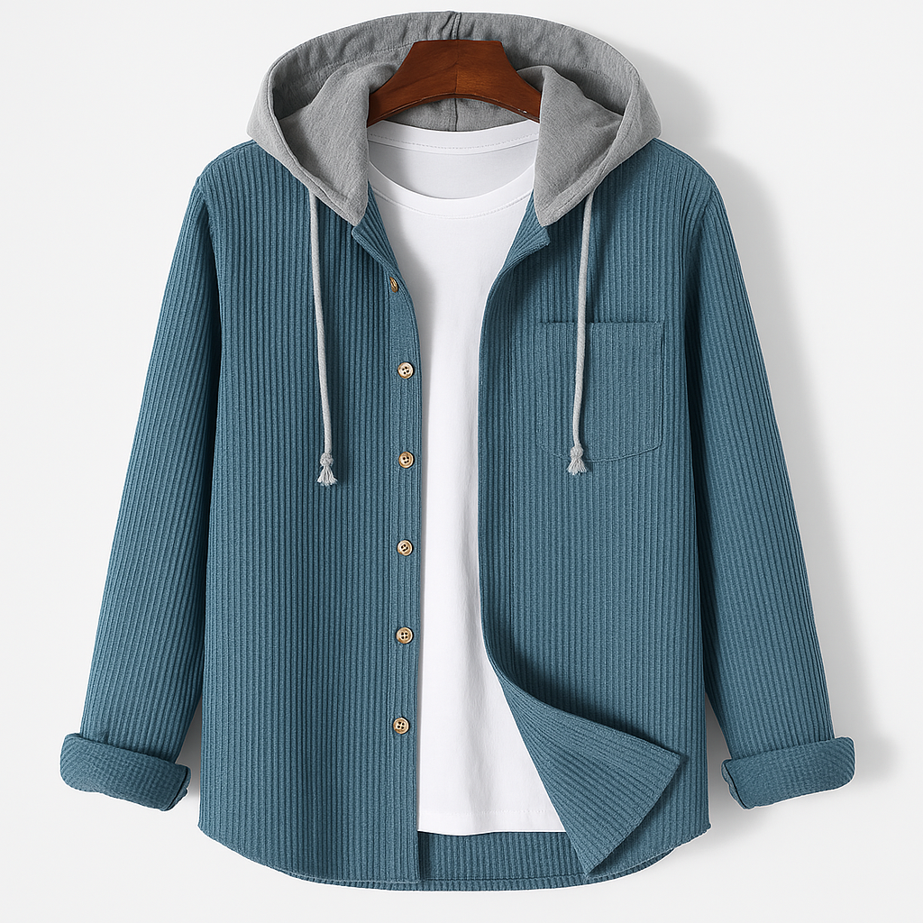 Stefan | Bluza z kapturem z sztruksu męska