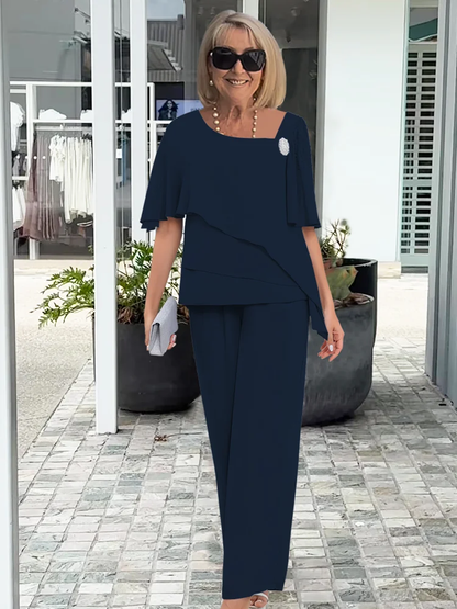 Sylwia | Komplet damski letni elegancki i kobiecy