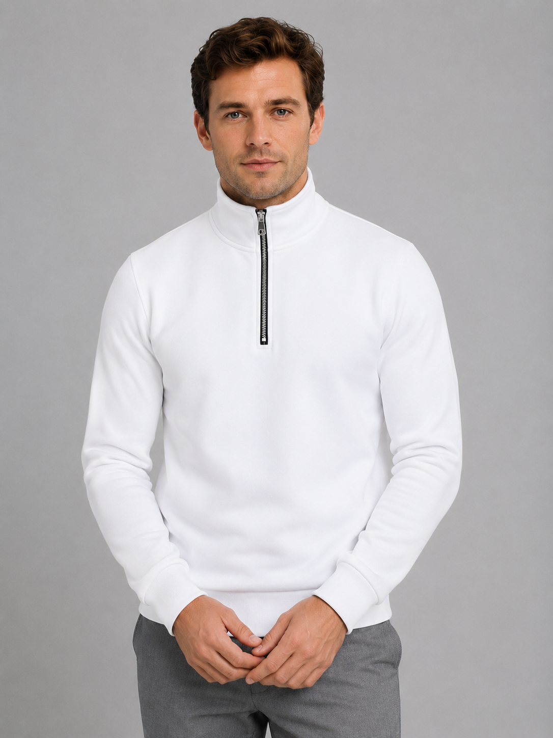 Bluza męska rozpinana ze stójką na krótki zamek 4