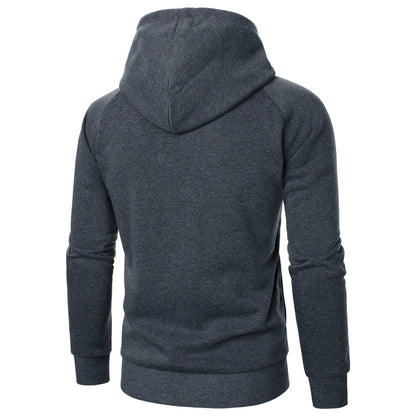 Bluza rozpinana z kapturem męska z asymetrycznym zamkiem i kieszeniami 3