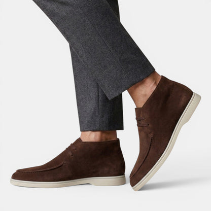 Buty chukka męskie zamszowe sznurowane za kostkę 2