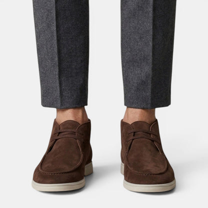Buty chukka męskie zamszowe sznurowane za kostkę 3
