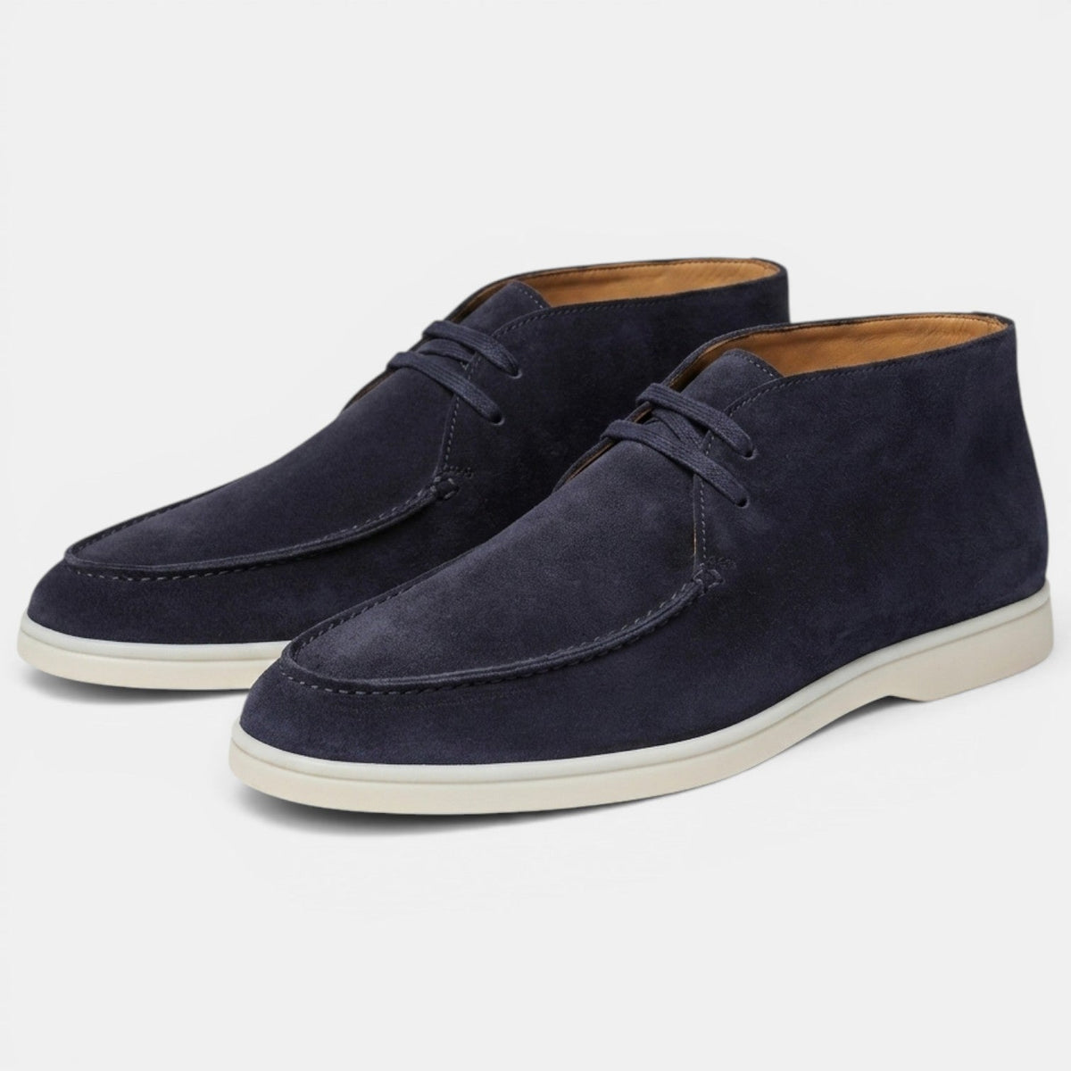 Buty chukka męskie zamszowe sznurowane za kostkę 5