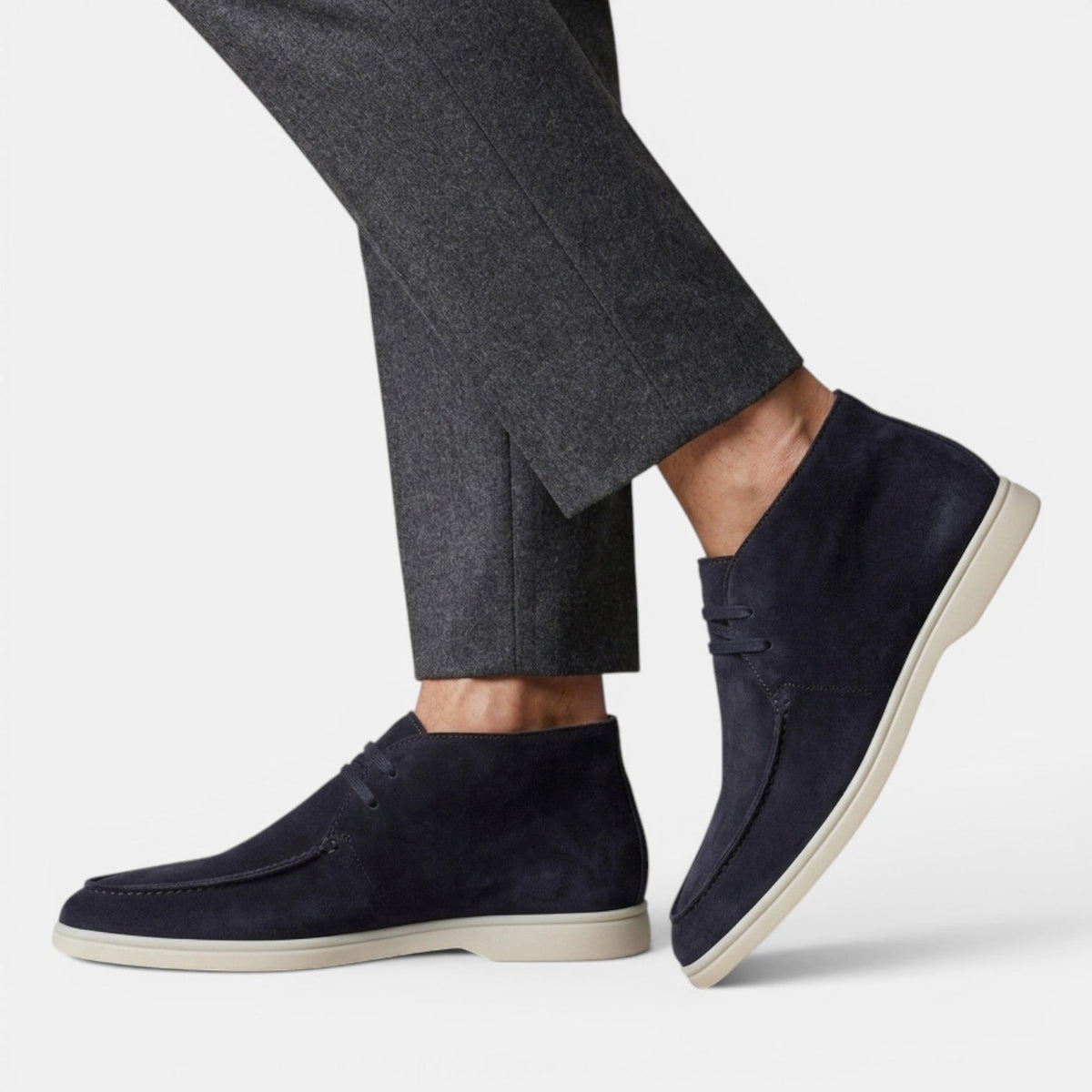 Buty chukka męskie zamszowe sznurowane za kostkę 6