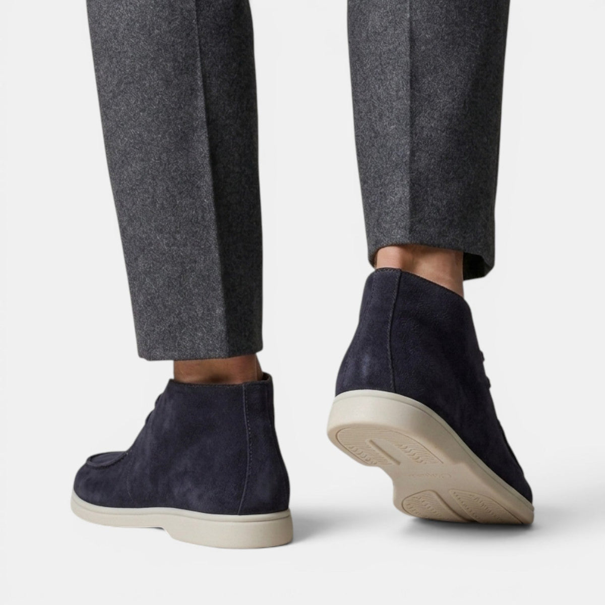 Buty chukka męskie zamszowe sznurowane za kostkę 8