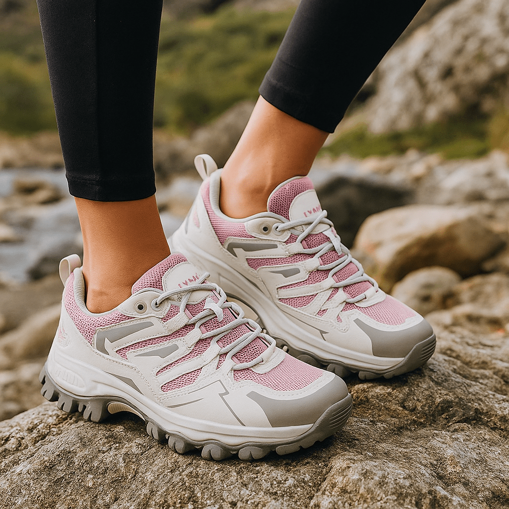 Buty trekkingowe damskie wodoodporne oddychające z gumową podeszwą antypoślizgową 2