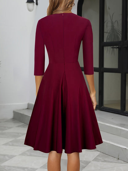 Renata | Elegancka sukienka midi wieczorowa damska