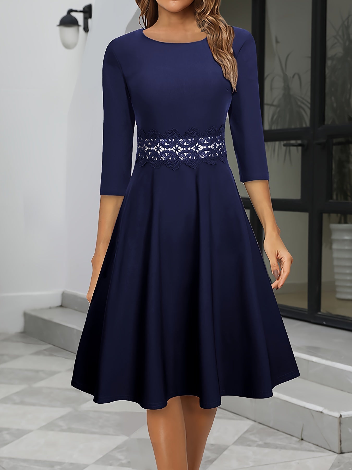 Renata | Elegancka sukienka midi wieczorowa damska