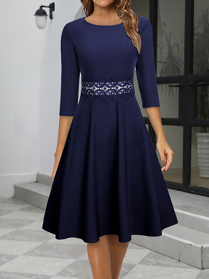 Renata | Elegancka sukienka midi wieczorowa damska