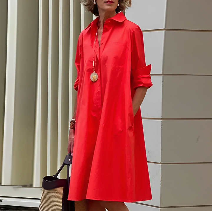 Małgorzata | Elegancka sukienka koszulowa damska