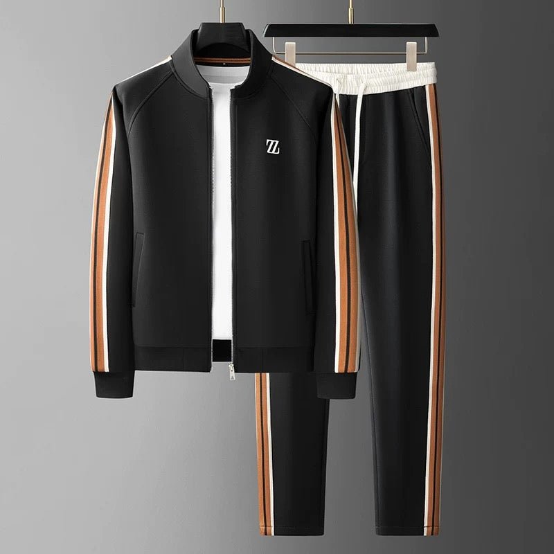 Dres męski komplet na suwak bluza i spodnie slim fit 11