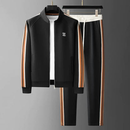 Dres męski komplet na suwak bluza i spodnie slim fit 11