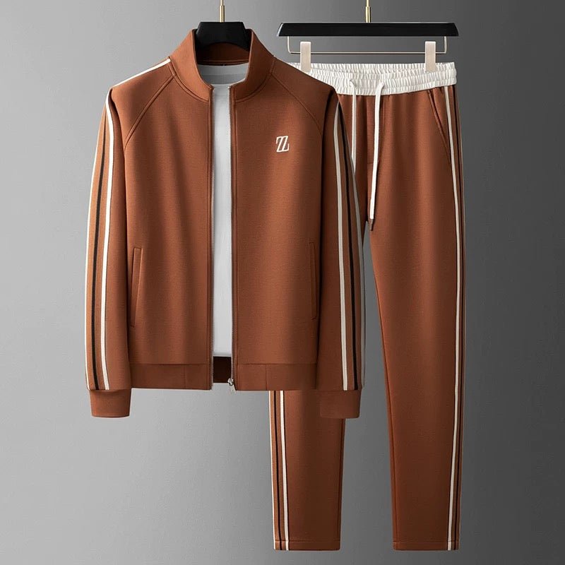 Dres męski komplet na suwak bluza i spodnie slim fit 5