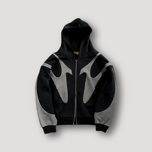 Leon | Hoodie z zamkiem i graficznym nadrukiem męski