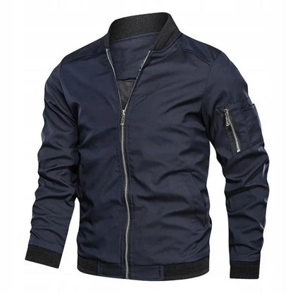 Kurtka bomberka męska przejściowa ze ściągaczami i ozdobnymi zamkami 2