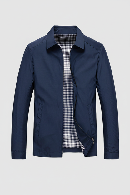 Kurtka harrington męska lekka na suwak z kołnierzem 1