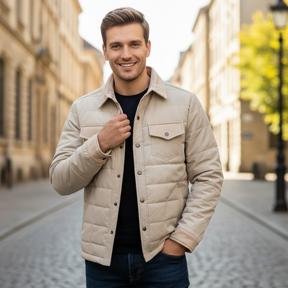 Kurtka pikowana męska ocieplana z kołnierzem i kieszeniami 18