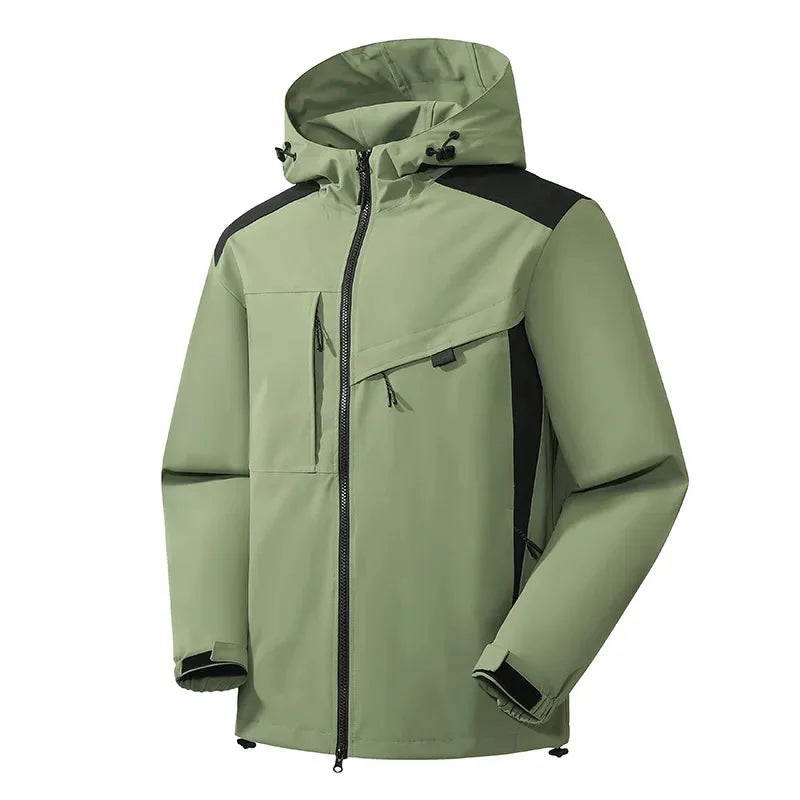 Kurtka przeciwdeszczowa damska wodoodporna z kapturem i klejonymi szwami 7