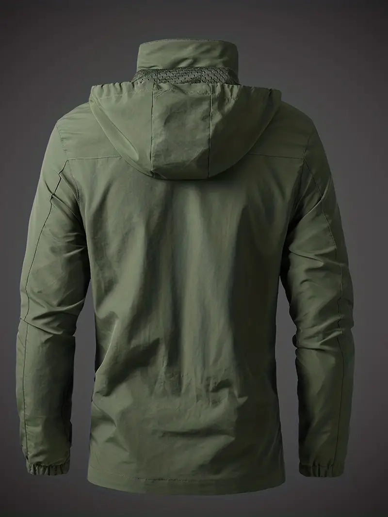 Kurtka przeciwdeszczowa męska outdoor wodoodporna oddychająca z kieszeniami 6