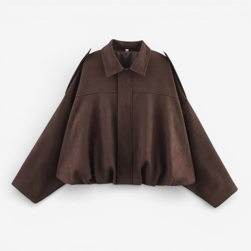 Kurtka przejściowa damska z wykładanym kołnierzem i długim rękawem 9