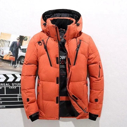 Kurtka zimowa męska pikowana z kapturem z kieszeniami 3