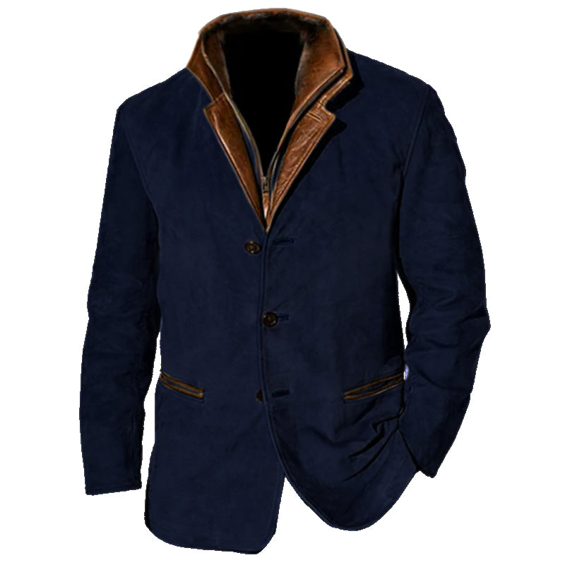 Marynarka męska smart casual z wykładanym kołnierzem 5