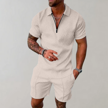 Jakub | Casualowy zestaw męski polo i szorty