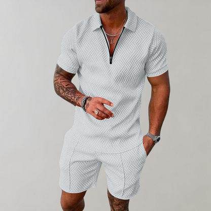 Jakub | Casualowy zestaw męski polo i szorty