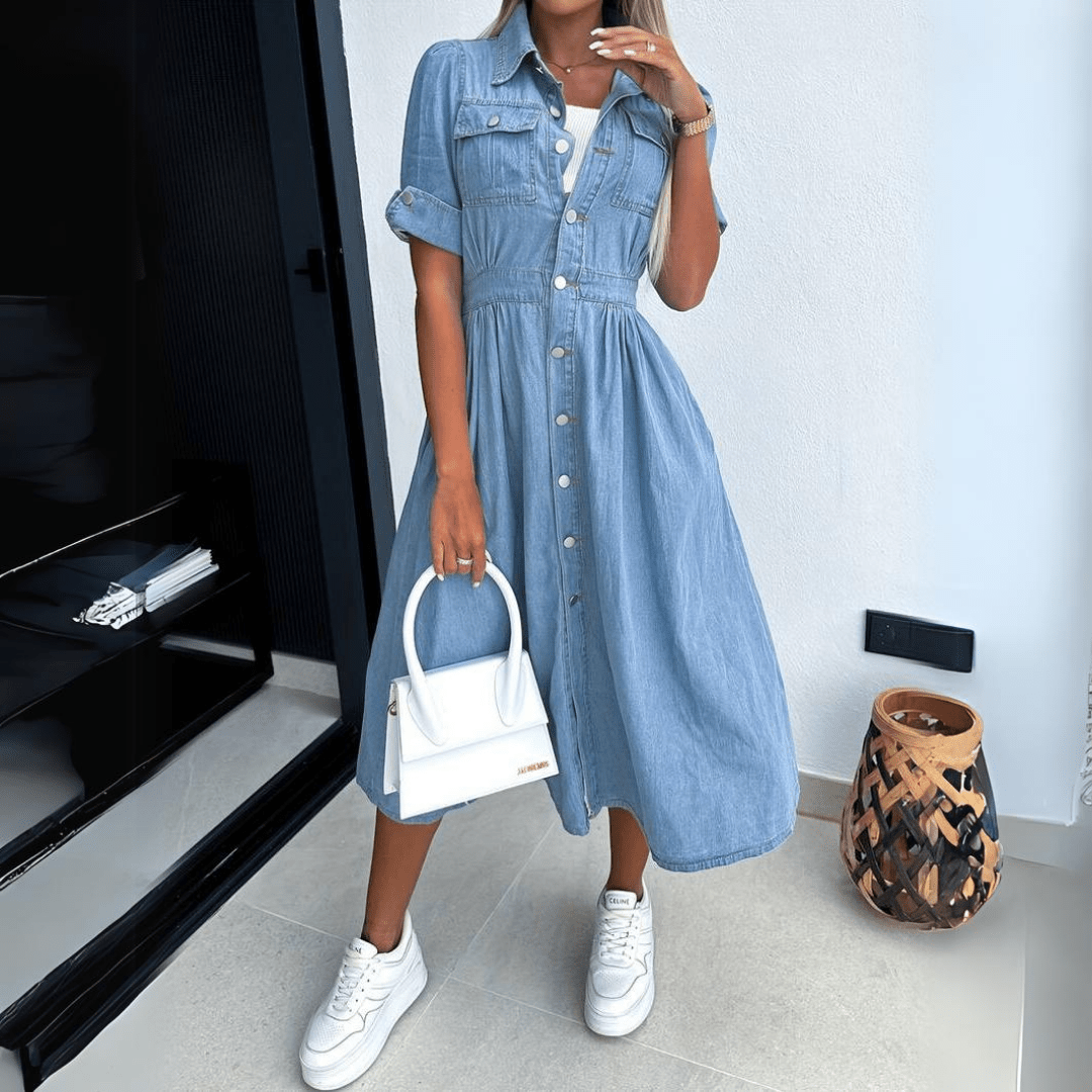 Joanna | Sukienka midi damska z denimu
