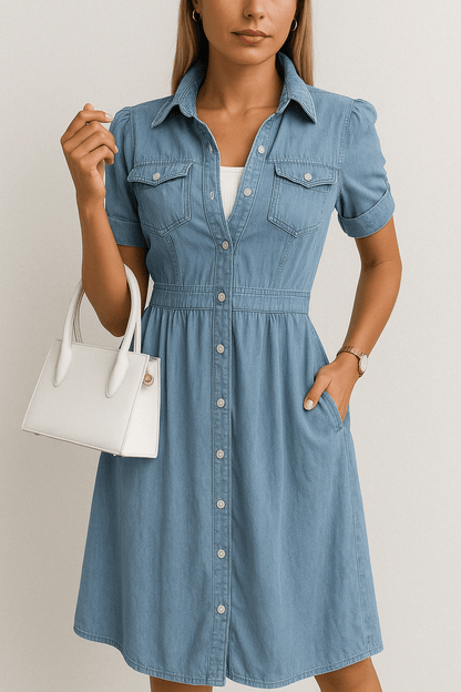 Joanna | Sukienka midi damska z denimu