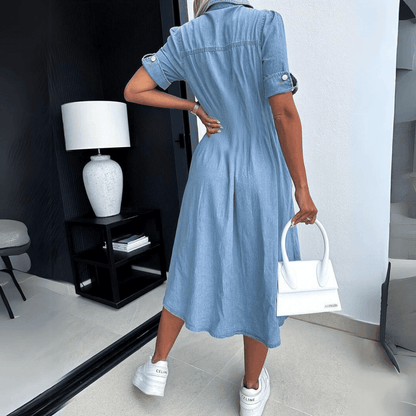Joanna | Sukienka midi damska z denimu