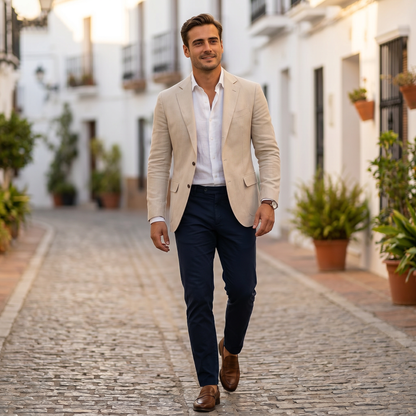 Mateusz | Marynarka męska lekka i elegancka wiosenna