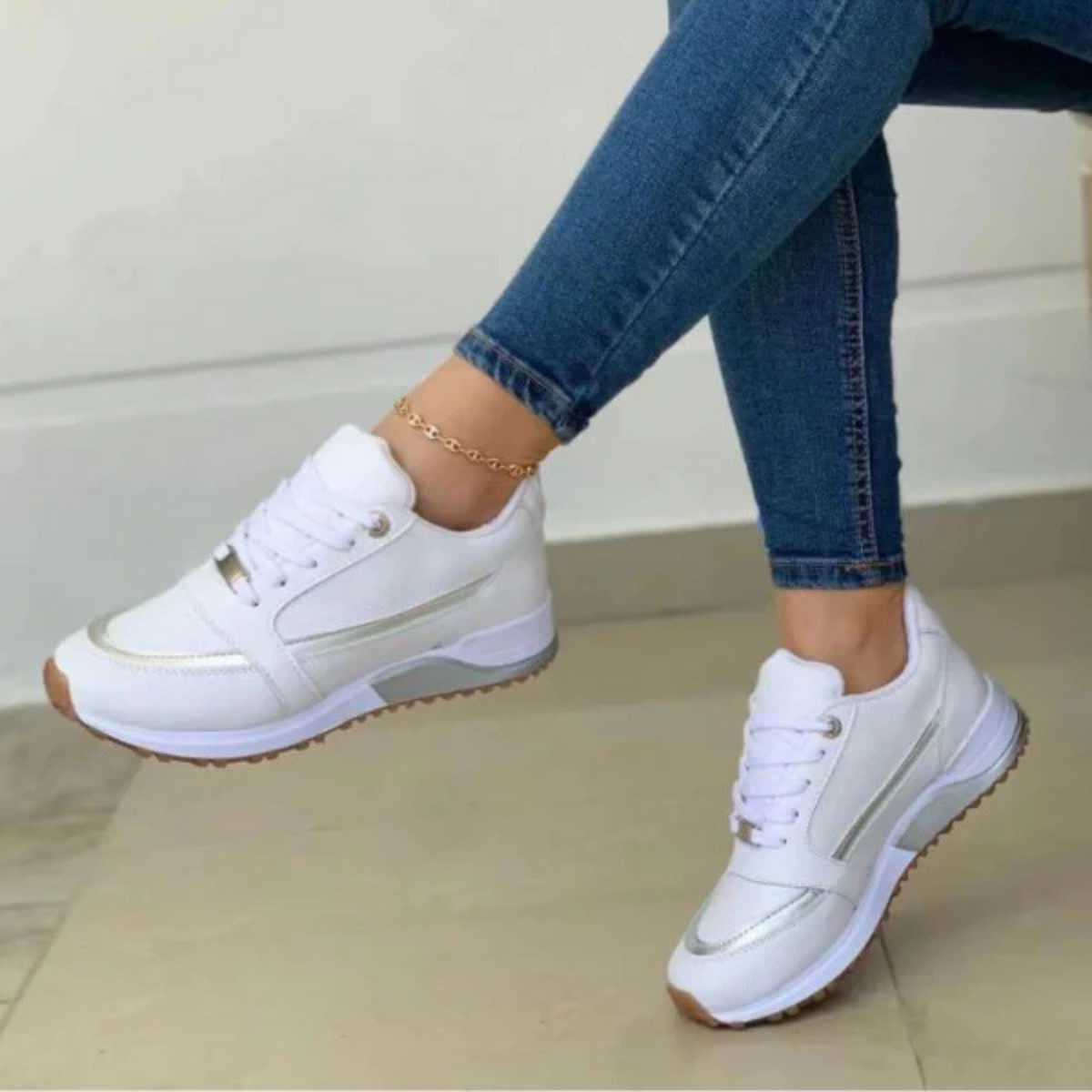 Sneakersy damskie eleganckie wygodne z miękką wkładką 2