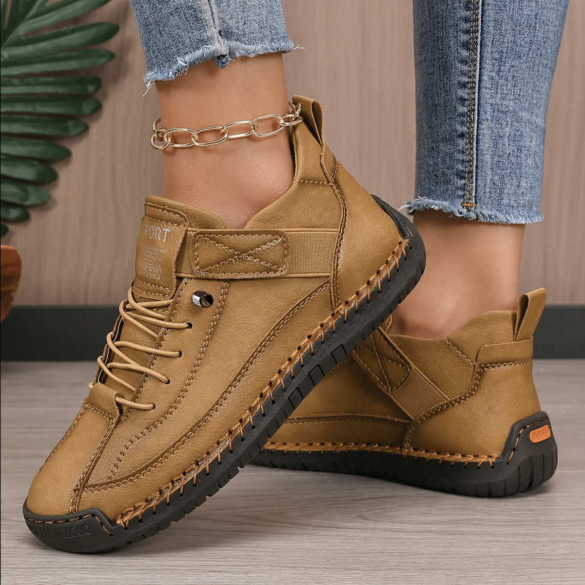 Sneakersy damskie wsuwane bez sznurówek w sportowym stylu 6