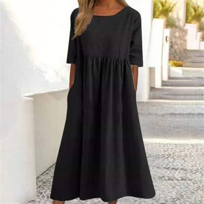 Monika | Sukienka midi damska o luźnym kroju