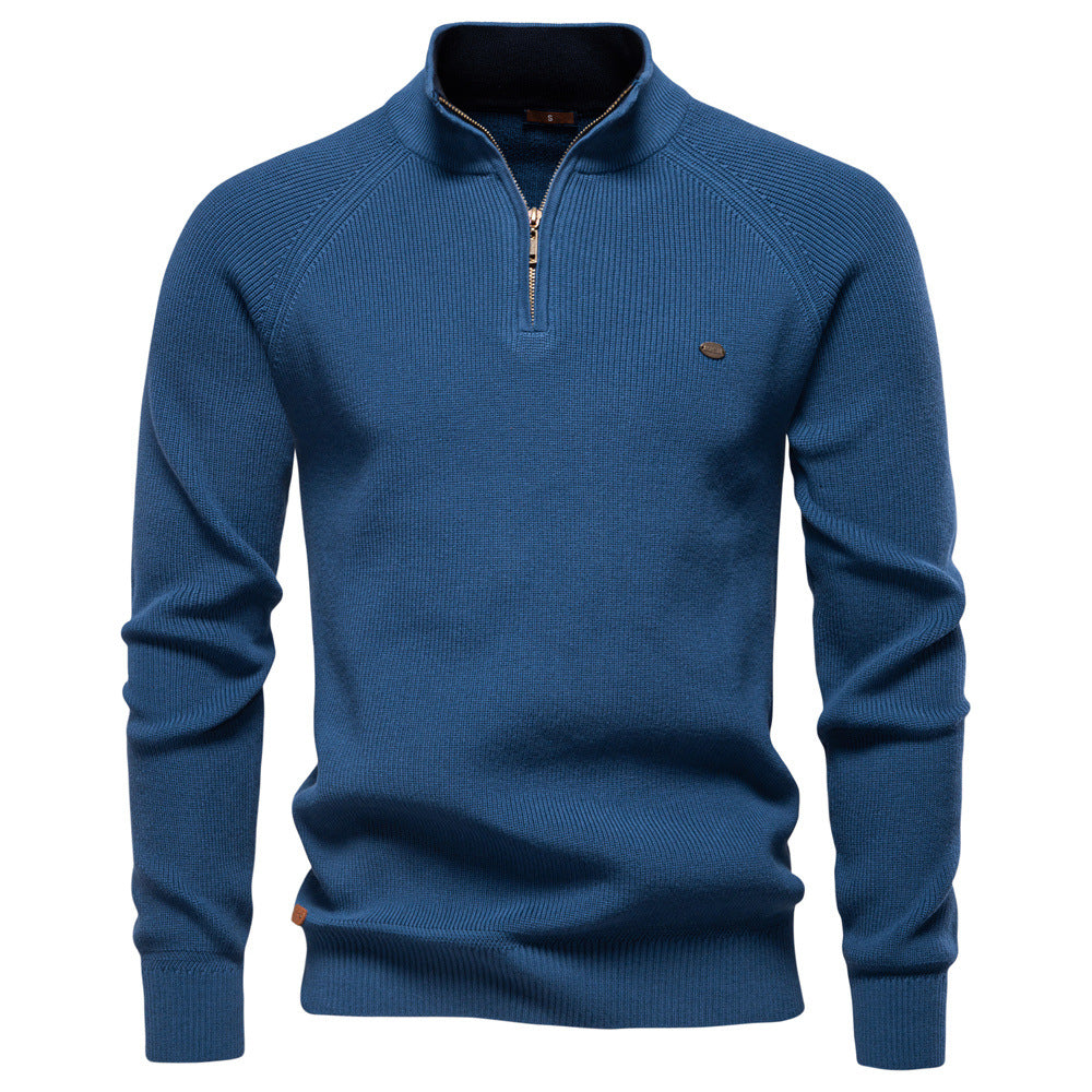 Sweter męski bawełniany lekki i oddychający na jesień 5