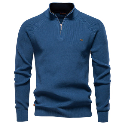 Sweter męski bawełniany lekki i oddychający na jesień 5