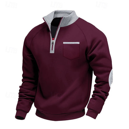Sweter męski dzianinowy z krótkim zamkiem 3