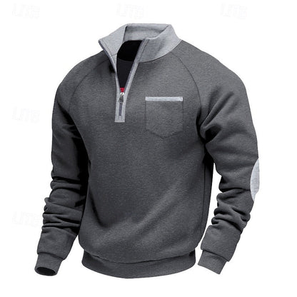 Sweter męski dzianinowy z krótkim zamkiem 5