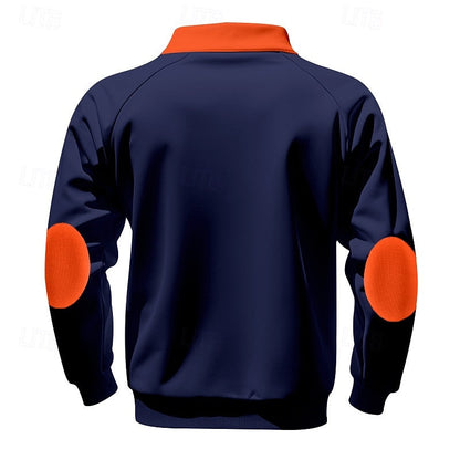 Sweter męski dzianinowy z krótkim zamkiem 7