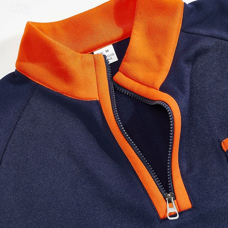 Sweter męski dzianinowy z krótkim zamkiem 8