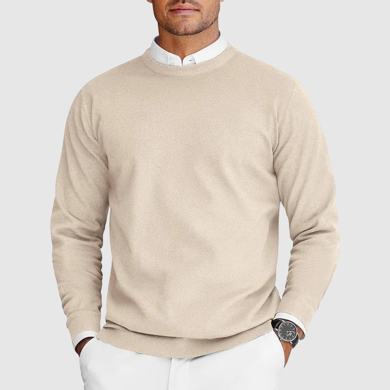 Sweter męski dzianinowy z okrągłym dekoltem 3