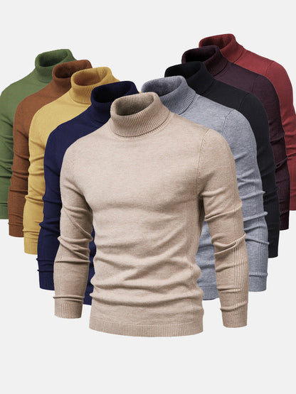 Sweter męski golf bawełniany klasyczny, do prania w pralce 17