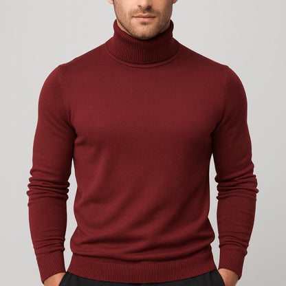 Sweter męski golf bawełniany lekki, cienka i oddychająca dzianina 5